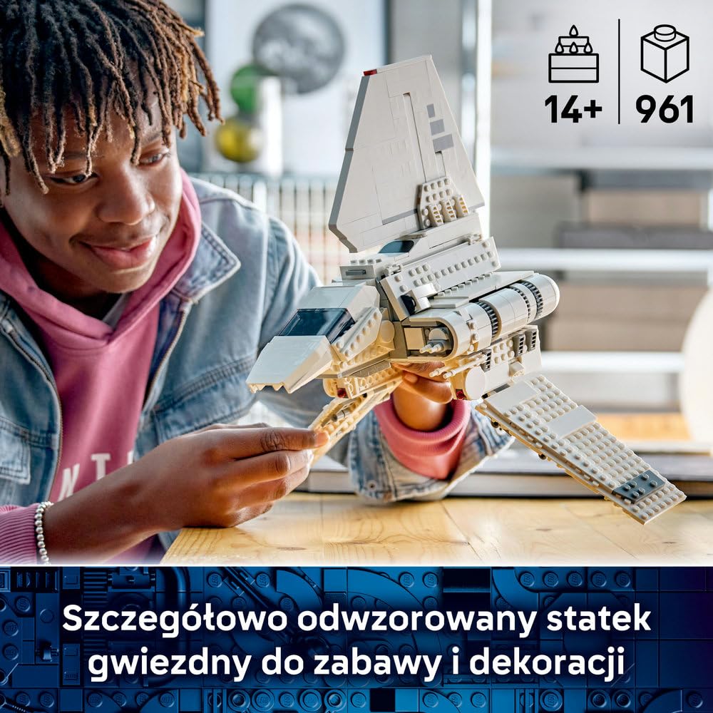 LEGO Star Wars Imperialny prom typu Lambda 75459 | Statek kosmiczny, z Gwiezdnych Wojen, prezent dla fana Star Wars 14+, klocki konstrukcyjne dla nastolatków, 961 elementów