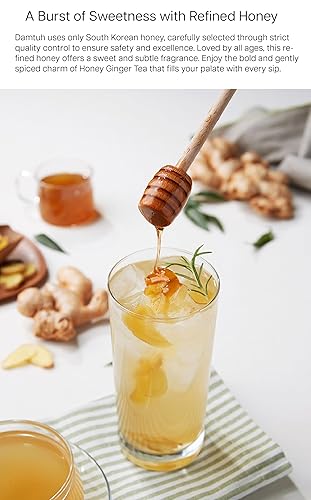 Miniatura 4 de Damtuh Té coreano de miel y jengibre, 2.2 libras (35.3 onzas líquidas), té tradicional de miel de frutas, auténtica conserva de mermelada de
