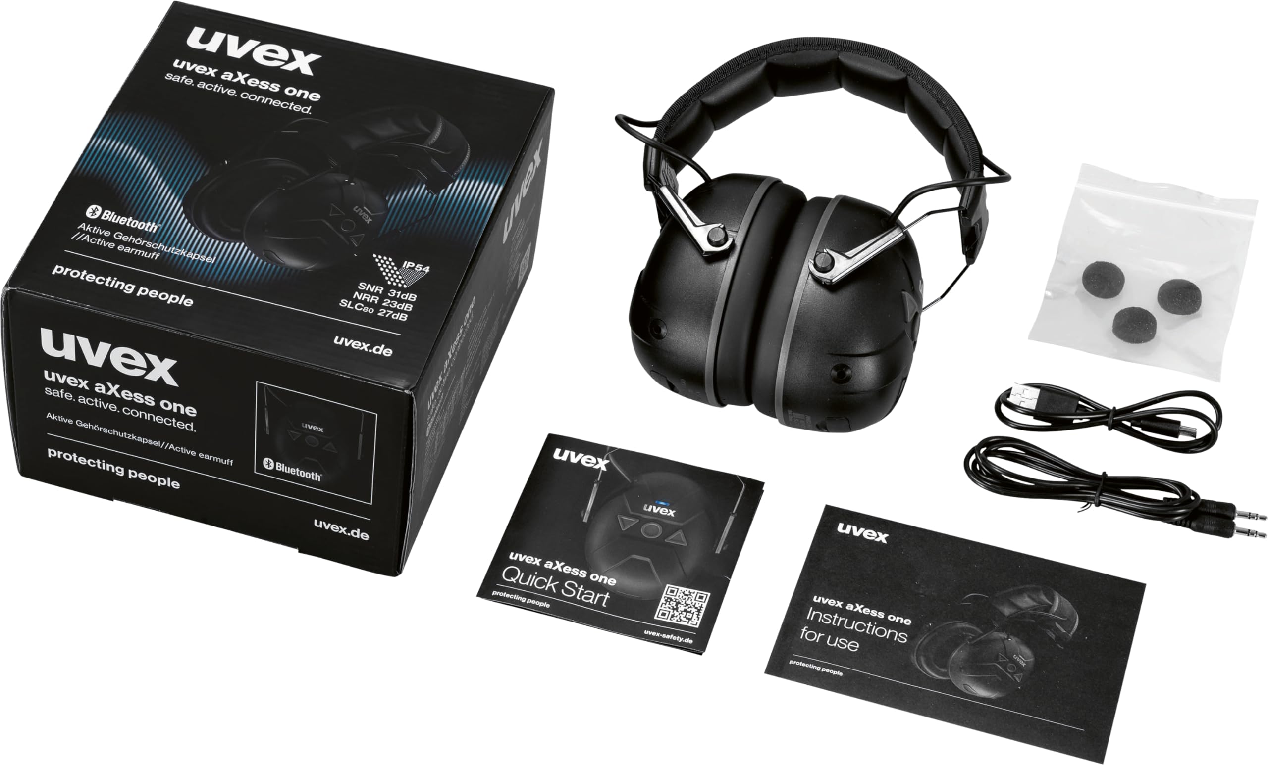 Uvex aXess one - Protezione attiva dell'udito - protettore elettronico dell'udito con Bluetooth