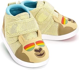 ikiki Squeaky Shoes for Toddlers w/Adjustable Squeaker Llama (4, Fresh M. Spitz)