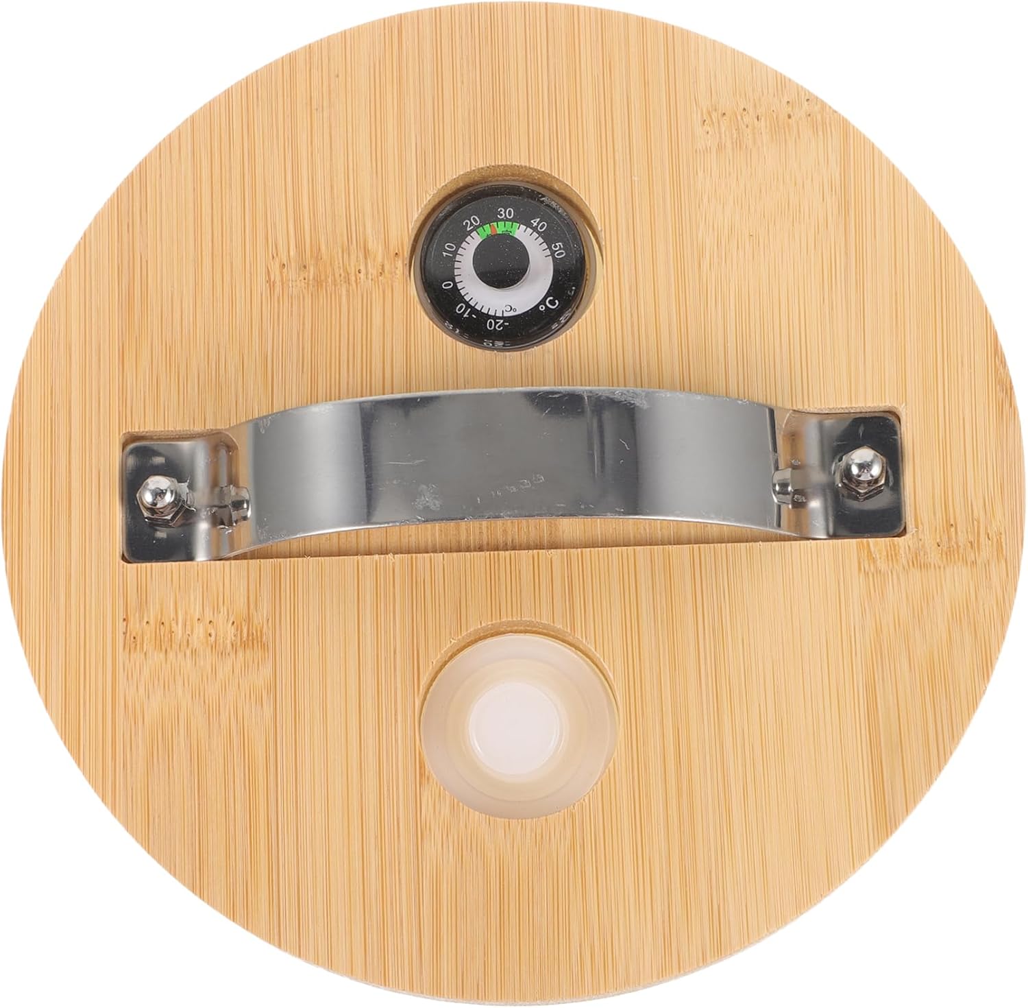 1pcs Bamboo Lid Exhaust Valve for Beverage Dispenser Versatile Glass Jar Cover for Juice for Home Shops and Dessert Shops