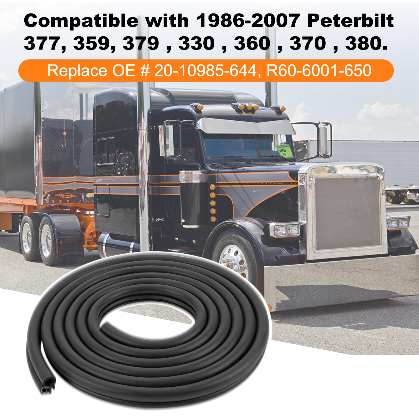 LINLINS R60-6001-650 13,5 piedi 1100 Series Cab Door Rubber