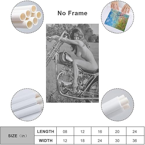 Miniatura 2 de Generic Póster de mujer sexy en motocicleta, cuarto de baño, decoración de pared, lienzo decorativo de pared, decoración de sala de estar, lienzo