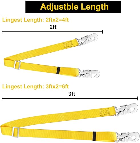 Miniatura 2 de Trsmima Arnés de seguridad de caza, cordones de sujeción para cinturón de escalada de árboles, cordón ajustable de seguridad, añade nivel