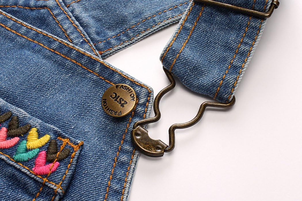 KIDSCOOL SPACE Baby & Little Boys/Girls Blue & Black Denim Overalls,Jean Workwear - Image 6