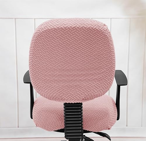 Vista 110 de MIFXIN Funda elástica elástica para silla de computadora, 2 piezas, de punto, universal, para silla de computadora, protector de muebles