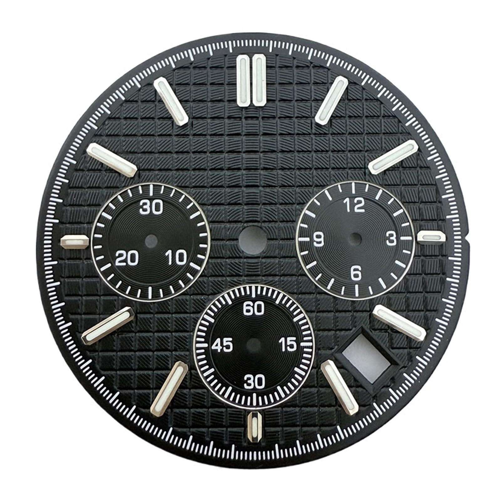Saharuse Cadran Noir/Blanc Vert Lumineux VK63, 31.8mm, adapté au Mouvement à Quartz, pièces de Montre, Accessoire, 1 pièce(Black)