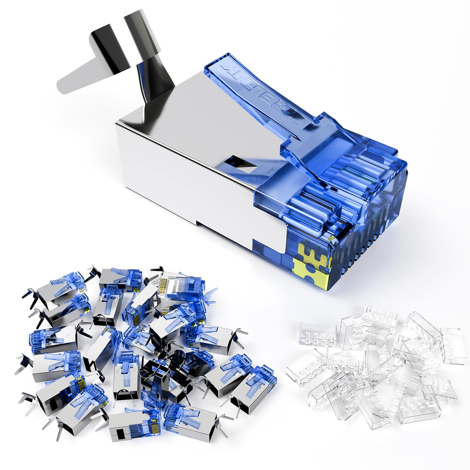 Amazon.com: VCELINK Cat6A RJ45 Connector Shielded Non-Pass
