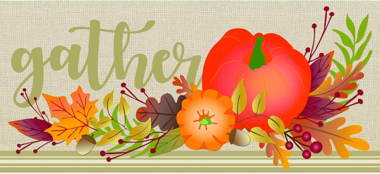 Evergreen Flag Autumn Gather Sassafras Switch Mat 22 x 10