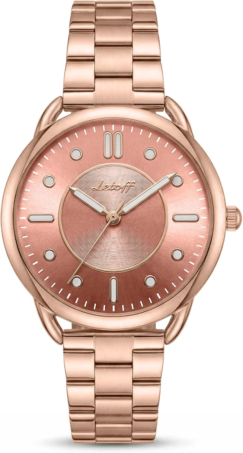 Letoff Simple and Classic Women's Watch, Stainless Steel Magnetic Band, Water Resistant 100ft-Easy Tool Free Adjustment