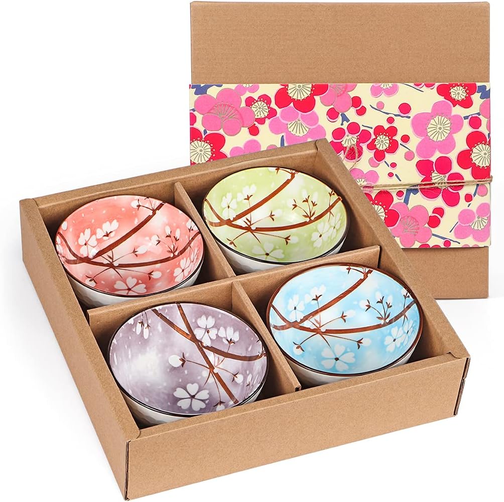 Japanese Ceramic Rice Bowls set, Soup Bowls for Rice Soup