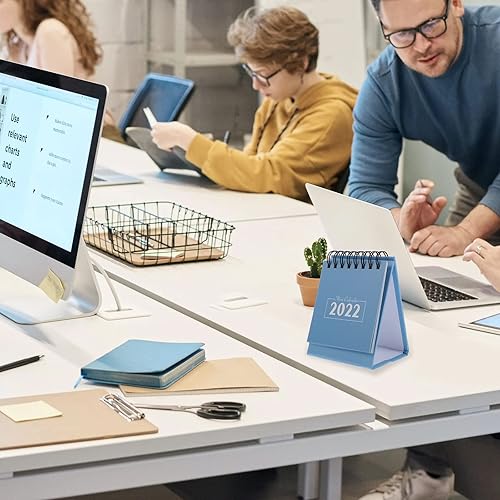Miniatura 5 de Calendario de escritorio 2022, 1 unidad, mini calendarios de mesa de pie, bobina de escritorio, bloc de notas de bricolaje, organizador de agenda