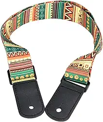 Alça de ombro ajustável para guitarra Havaí de 4 cordas, acessório para ukulele com alças de design pintadas, portátil e confortável de usar