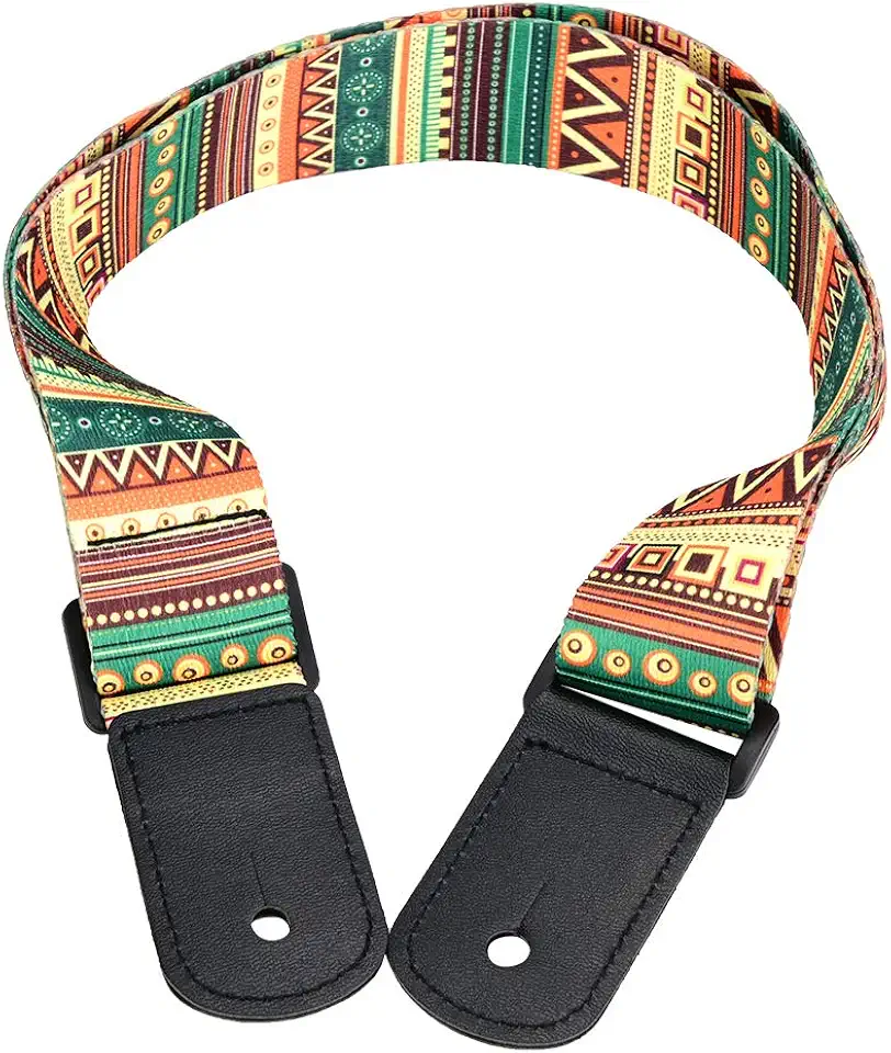 Alça de ombro ajustável para guitarra Havaí de 4 cordas, acessório para ukulele com alças de design pintadas, portátil e confortável de usar