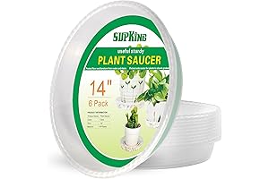 6 Pack Clear Plastic Planter Water Tray, 14 Inch Heavy Sturdy Flower...