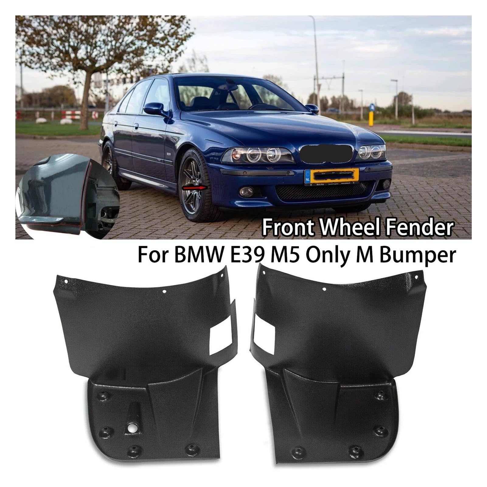 Compatible con BMW E39 M5 M 1996-2004. Guardabarros, paneles de protección contra salpicaduras, molduras, guardabarros de rueda.