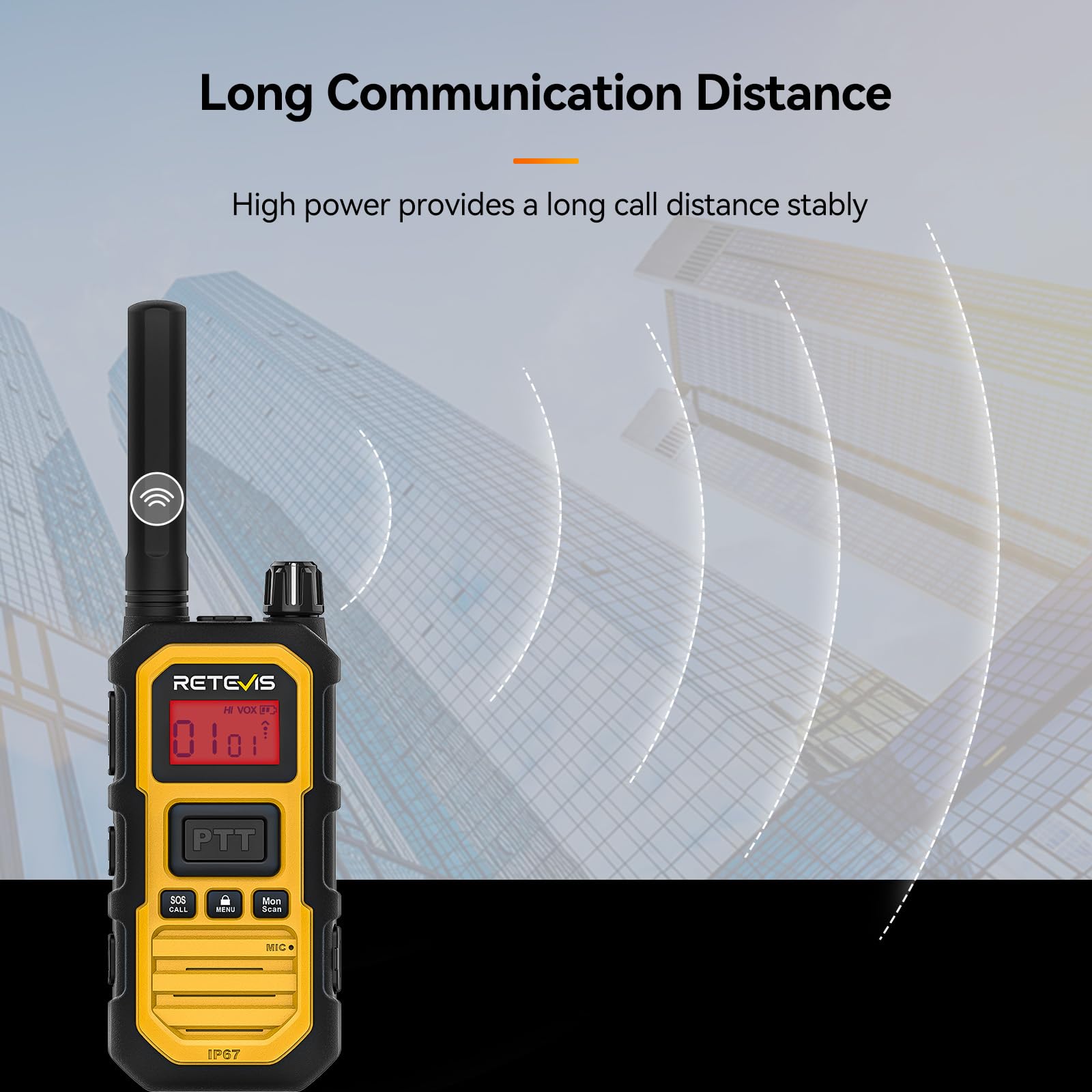 Retevis RB648Plus Talkie Walkie, Radio Bidirectionnelle Étanche IP67