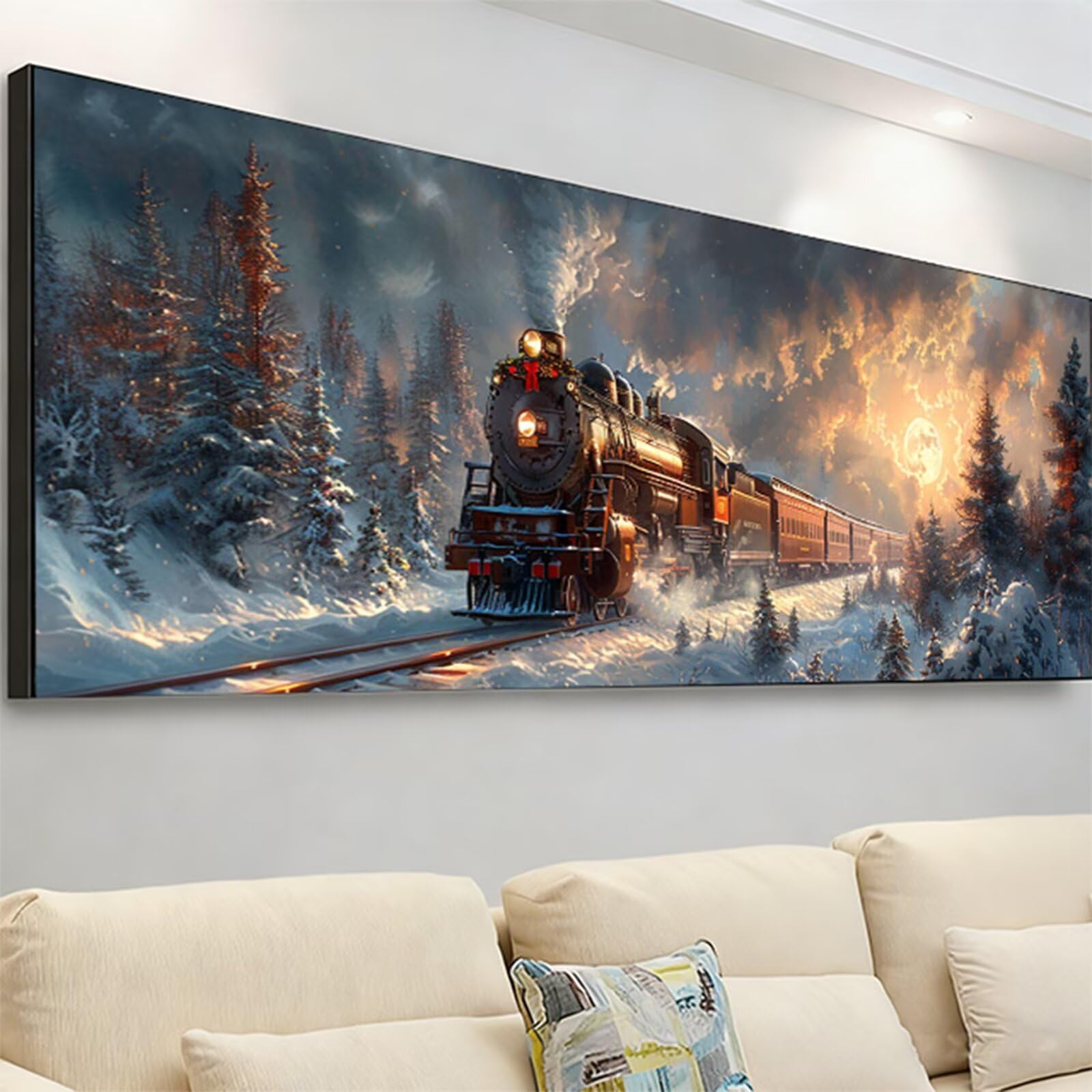 Diamentowe malowanie zima diament malarstwo dla dorosłych formowanie haft diamentowy duży rozmiar 220 x 80 cm, DIY malowanie diamentowe działalność ręczna płótno ścieg krzyżykowy kryształowe obrazy