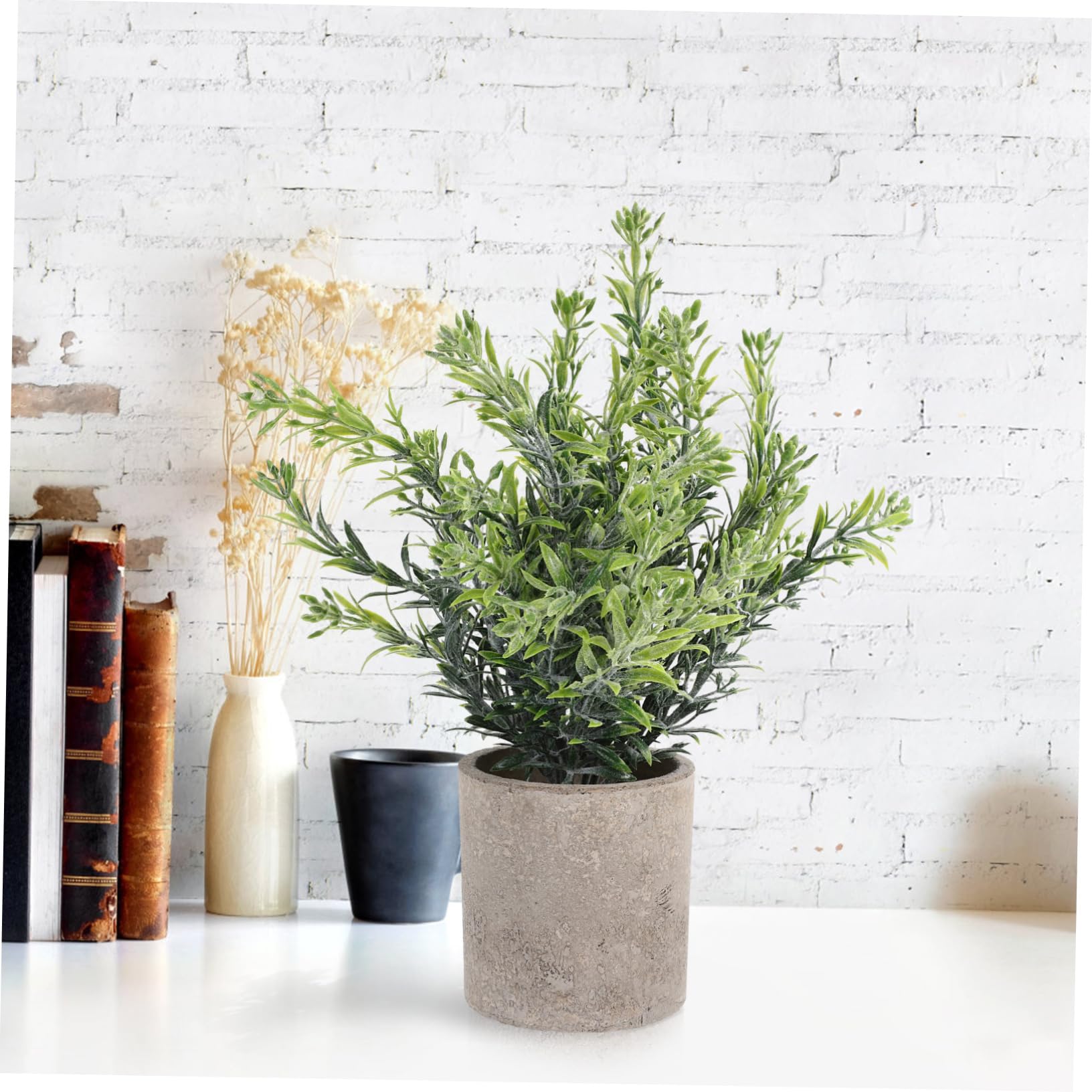 DECHOUS 3pezzi Piante Artificiali Eucalyptus Vaso Per Decorazioni Da Bonsai Realistico Per Casa e Ufficio Centrotavola Per Ambienti Moderni