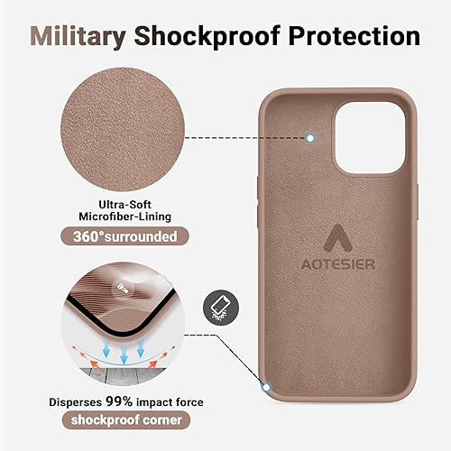 Miniatura 4 de AOTESIER Funda para teléfono 15 Pro Max, protección militar a prueba de golpes silicona mejorada para 15 ProMax funda con forro de microfibra suave