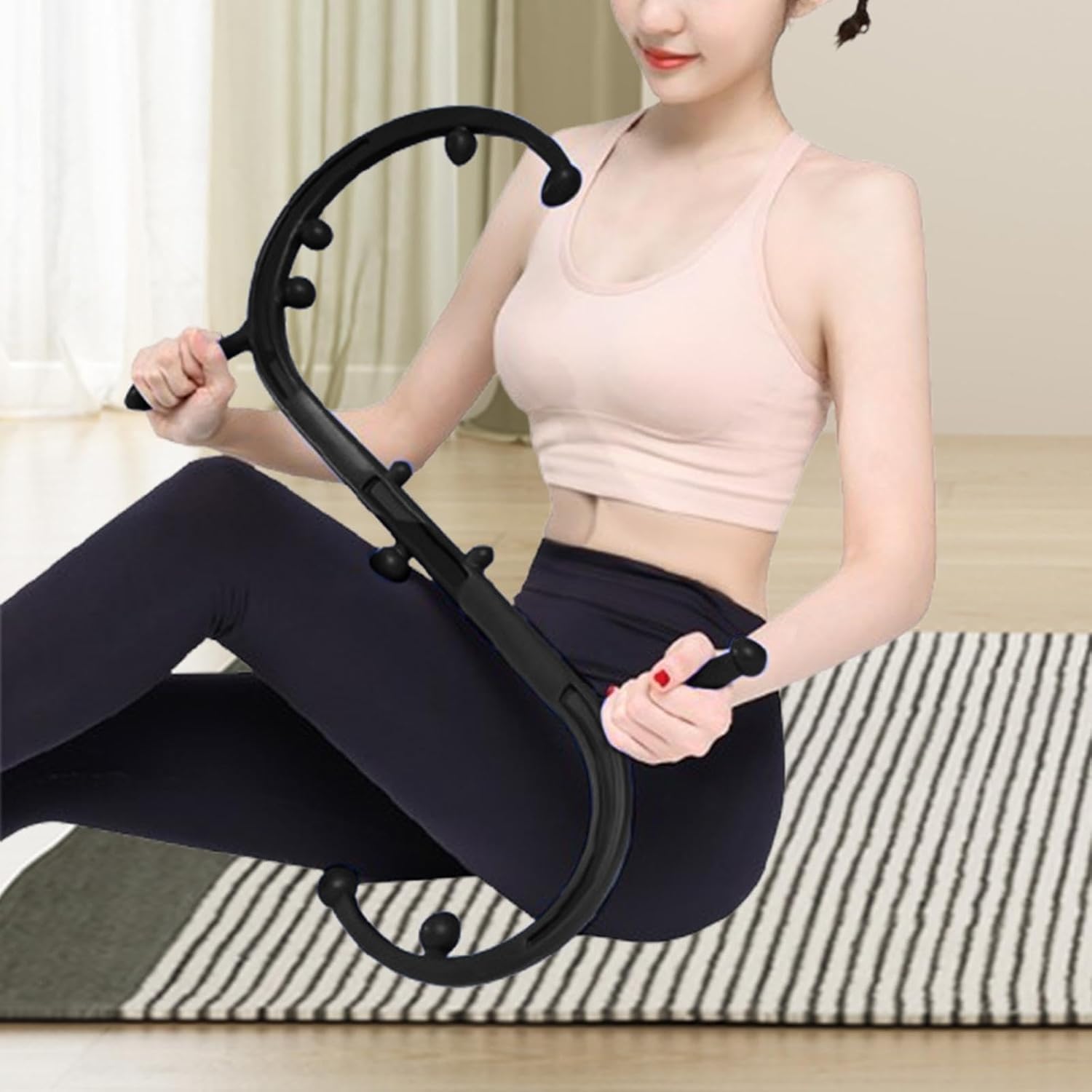 Atorse Manual Self Massage Back Massage Trigger Point Massage for Arms legs hips black Atorse Manual Self Massage Back Massage Trigger Point Massage for Arms legs hips black