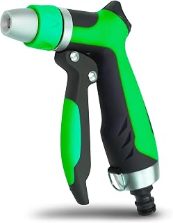 YourCasa Aluminium Enclosure Garden Shower - Garden Sprayer with Adjustable Spray Pattern - Shower Sprayer with Garden Hose Attachment - Hand Shower - Garden Water Sprayer, Cleaning Sprayer (Green)