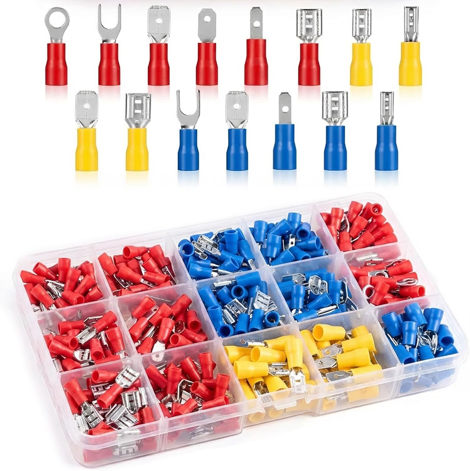 Cosses électriques à sertir – 280 pièces (0,5 à 6,0 mm²) – Assortiment Carehabi