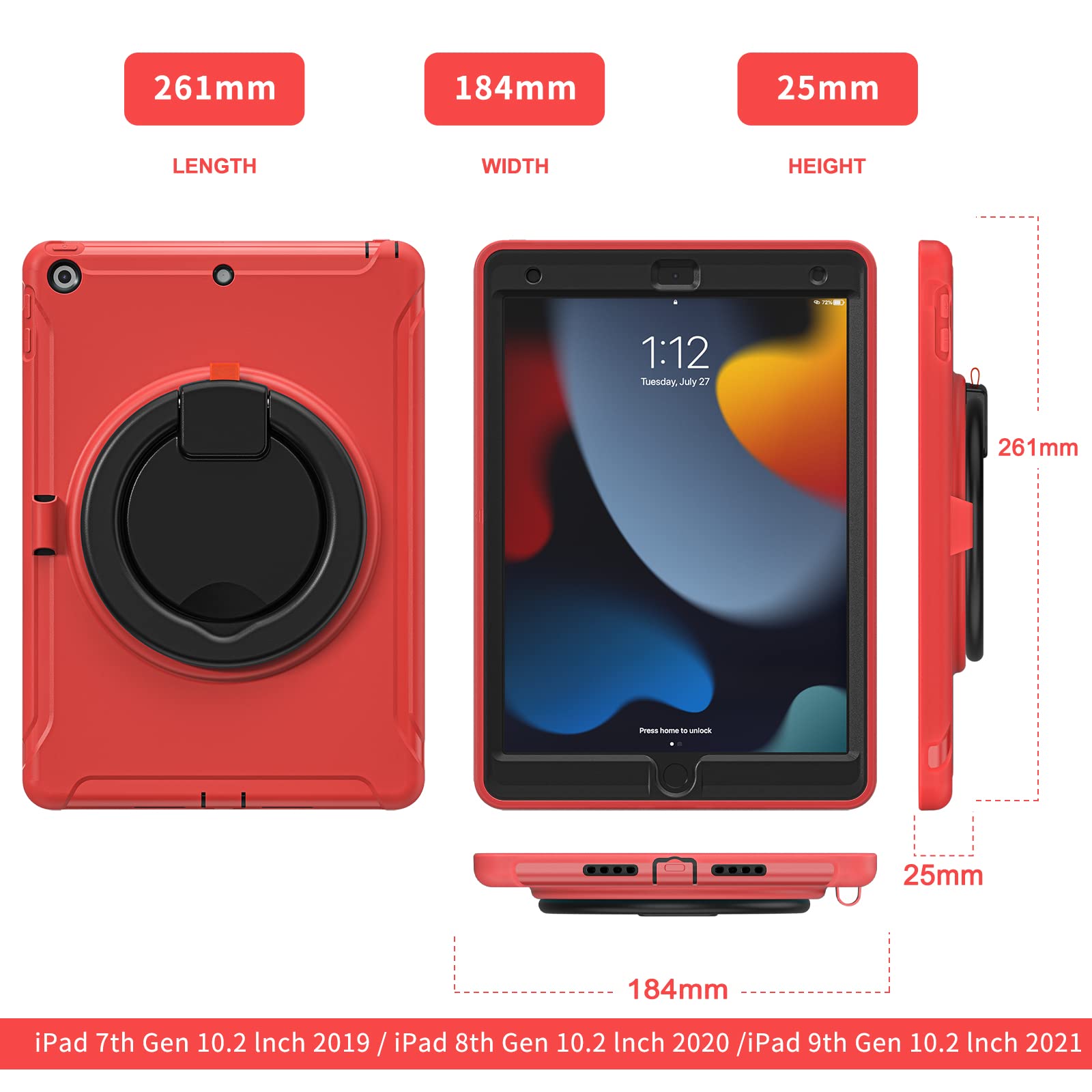 Tastiera per iPad A16 11/10 Generazione (2025/2022), Cover con Tastiera