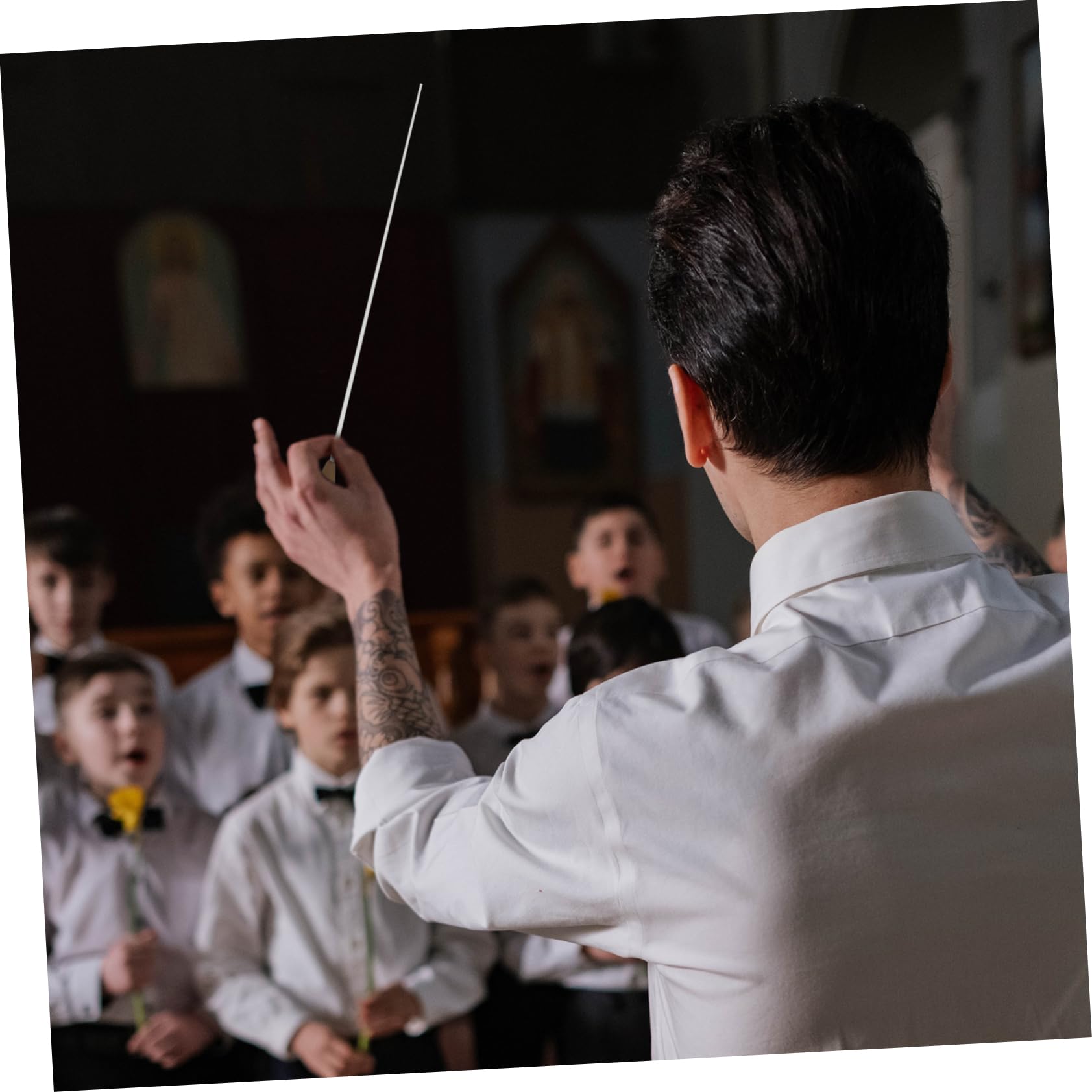 HANABASS Wooden Show for Conductors Lightweight Performance Stick for Orchestra Music Bands Durable High Grade Material Smooth Finish for Concerts Shows