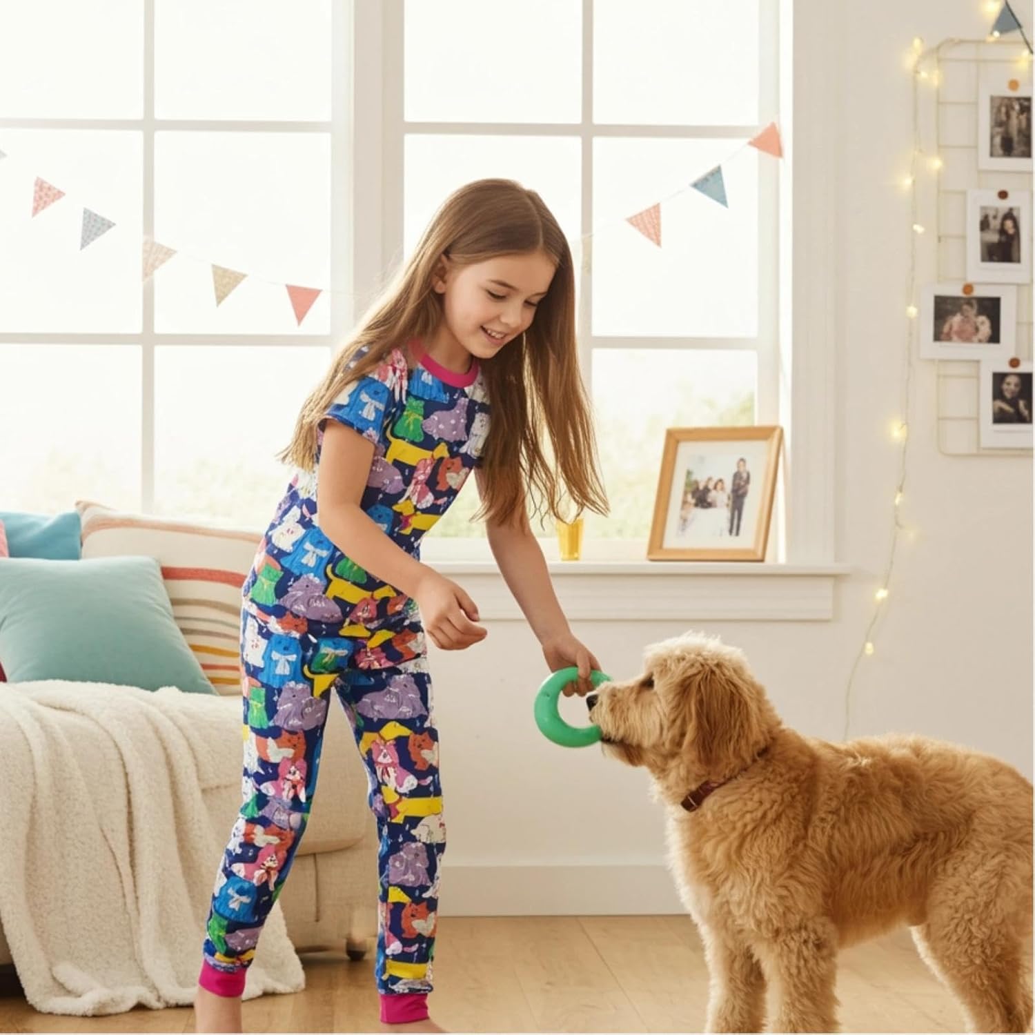 PATPAT Bamboo Viscose Pajamas Sets for Boys Girls Kids Toddler, 3 Pack Shorts & Pants Sleepers, Ultra-soft Snug Fit Pjs 2-12Y - Image 2