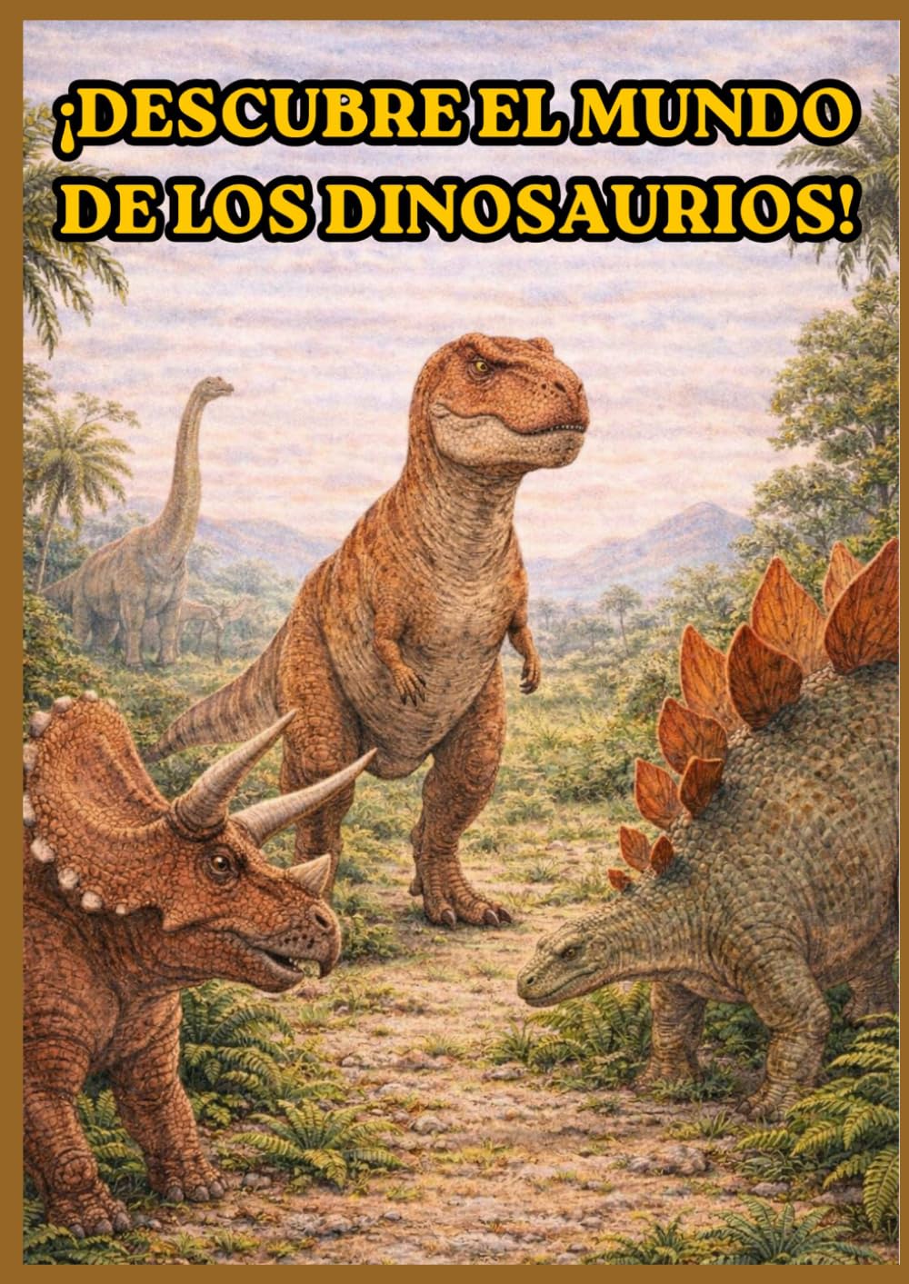 DESCUBRE EL MUNDO DE LOS DINOSAURIOS: Libro infantil de dinosaurios con curiosidades y aventuras