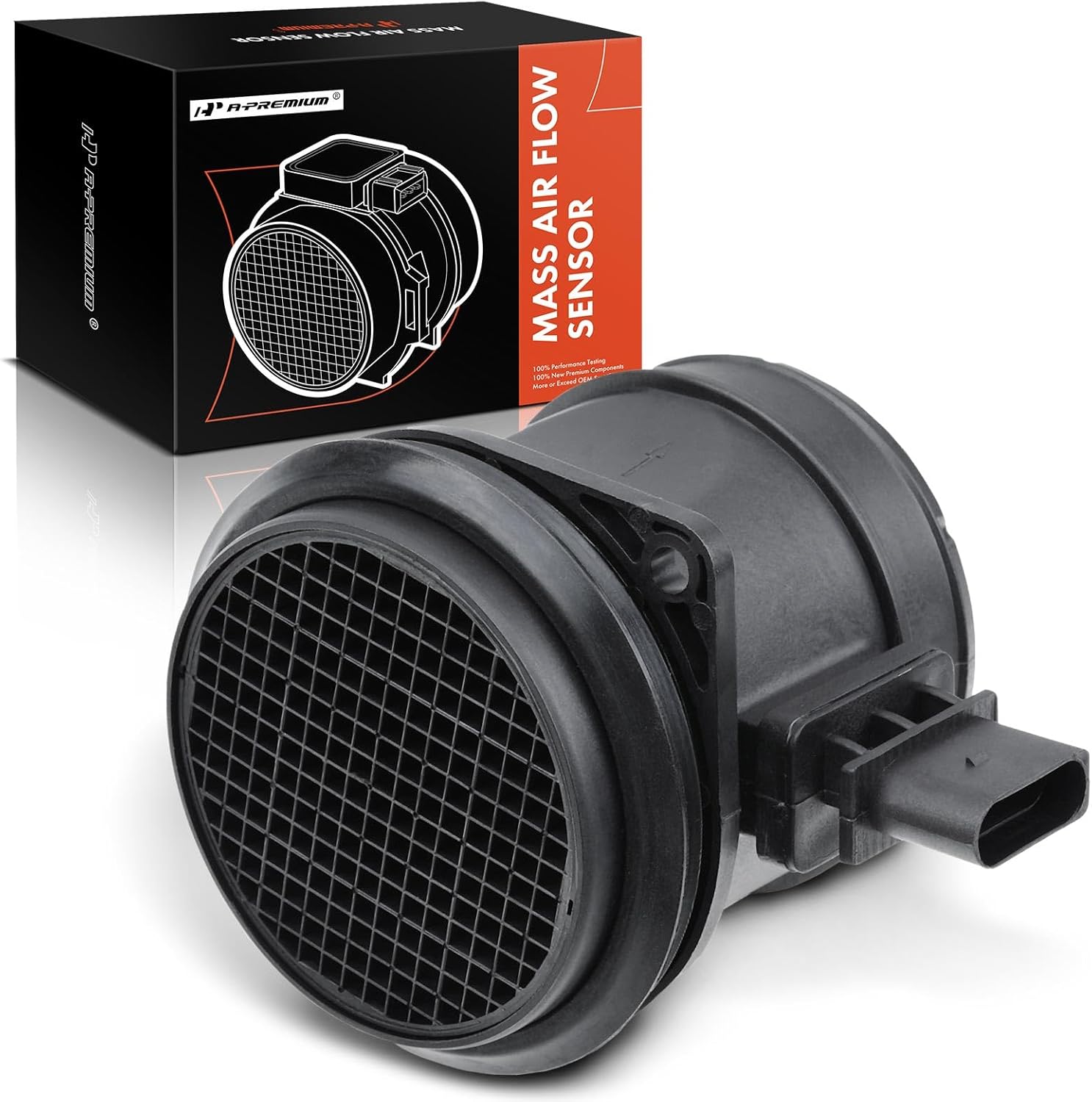 A-Premium Mass Air Flow Sensor Meter Assembly W/ 5Pins [DOHC, 6Cyl 3.6L] Compatible with Volkswagen Passat 2006-2010 2012-2014, Passat CC 2009-2012, CC 2009-2011, Touareg 2007-2010 & Audi TTS Quattro