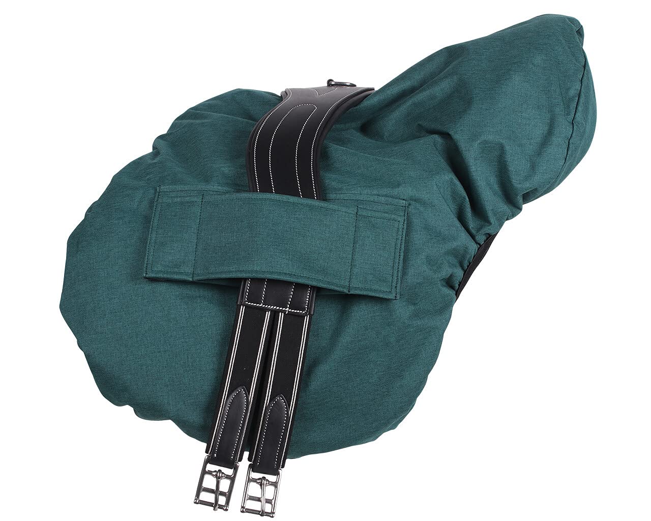 QHP Sattel-Sitzbezug Sattelhülle Sattelschoner Polyester wasserabweisend (dunkelgrün)