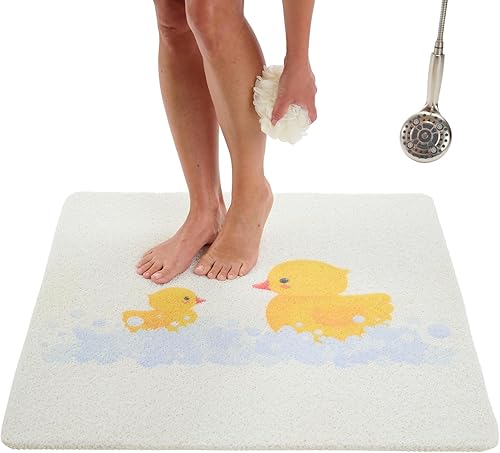 Miniatura 141 de Tapete de ducha antideslizante para bañera – Tapete de baño de lufa para baño – Tapete de baño de 40 x 16 – Tapete de baño antideslizante Gris,Aqua