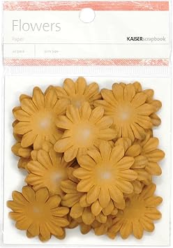 Kaisercraft Sepia Paper Flowers, 3-1/2cm