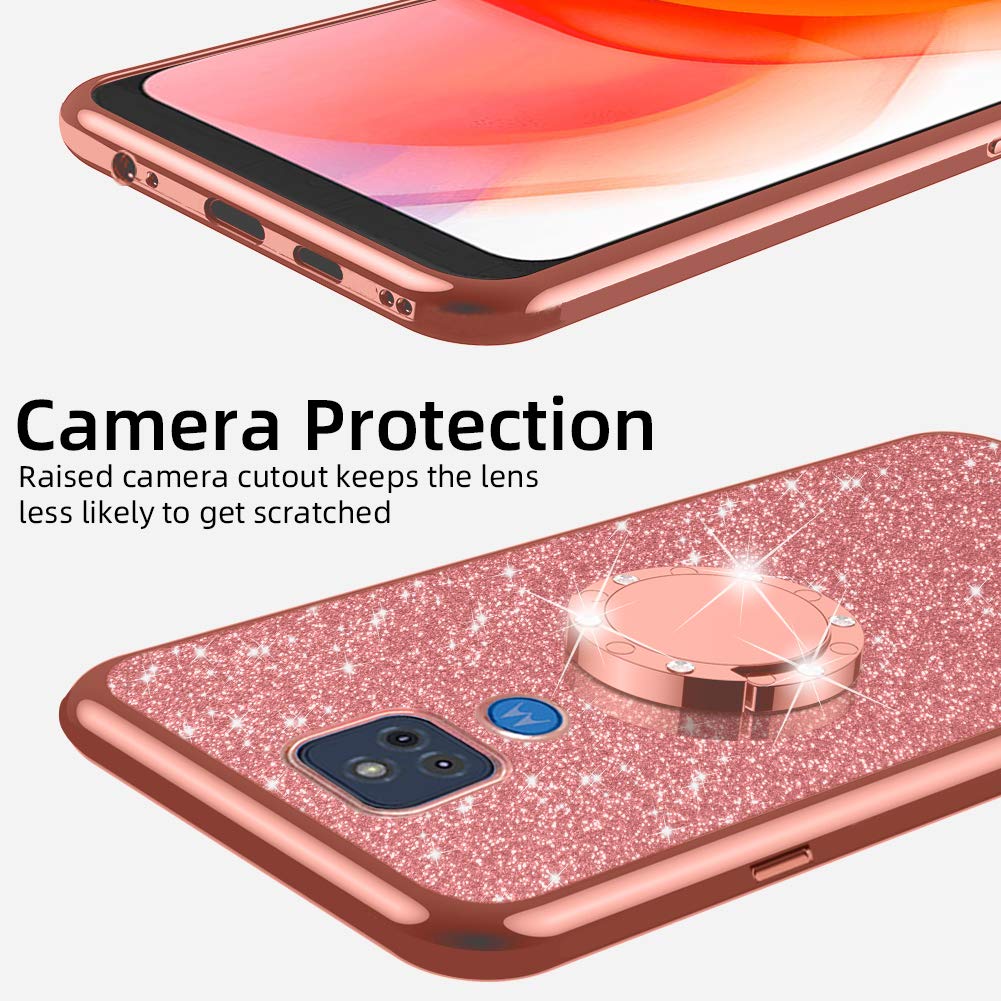 3 Custodie Floreali In TPU Per Motorola Moto G Play 2021 – Morbide, Trasparenti, Antiurto – Motivi: Girasole, Fiore Viola, Bianco - 2