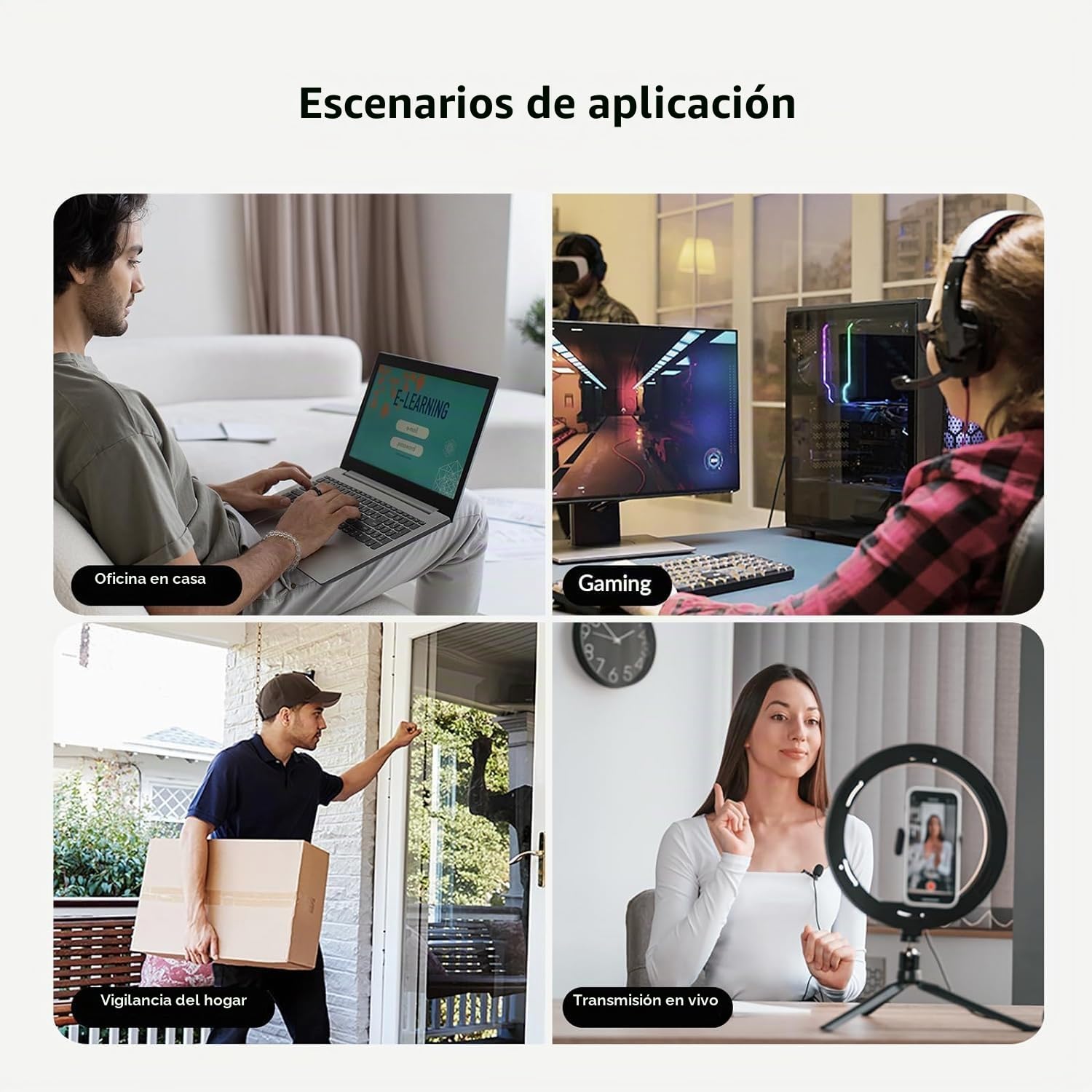 AV Access Extensor USB de 4 Puertos de Alta Velocidad sobre Cat5e/6 hasta 480 Mbps, 4 × USB2.0 Admite 2 Cámaras Web USB Sincrónicamente y Todos los Sistemas Operativos, Plug and Play