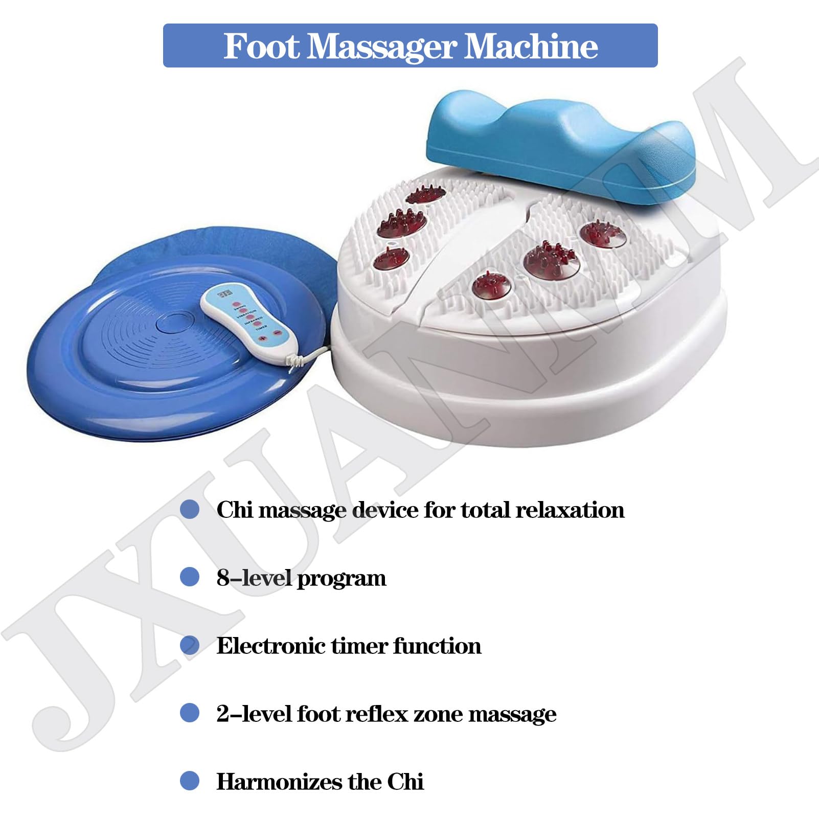 Chi Machine - Appareil électrique pour Les Pieds, avec luminothérapie Rouge, Appareil d'exercice oscillant à 10 Vitesses Une Remise en Forme aérobique Passive, réduction du Stress Blue