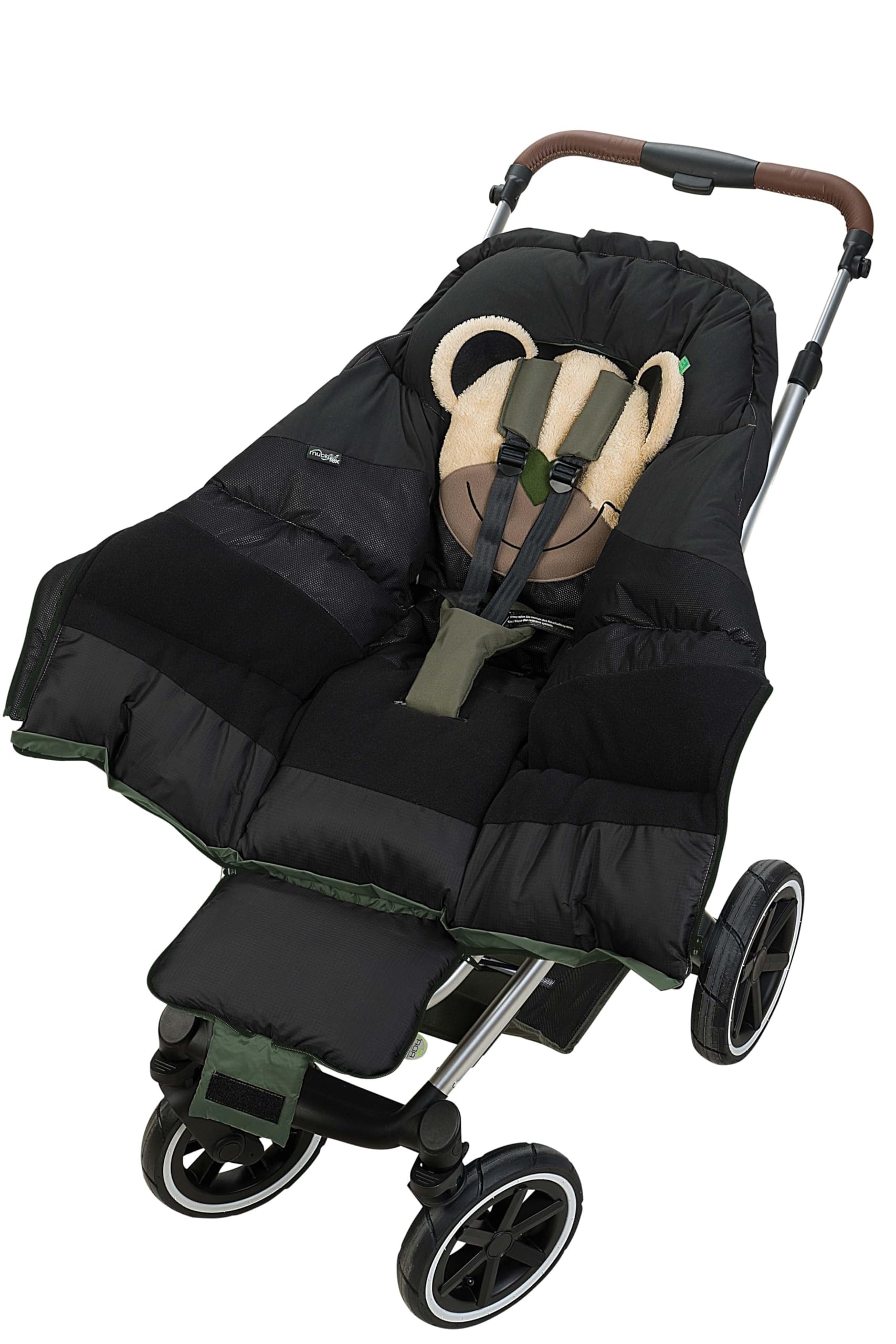 Odenwälder Fußsack Mucki® L‑cs 2.0 – Winter‑Fußsack für Kinderwagen & Buggy, 6‑36 Monate, mit weitenverstellbarem Design, OEKO‑TEX® & BIONIC‑FINISH® ECO anthrazit