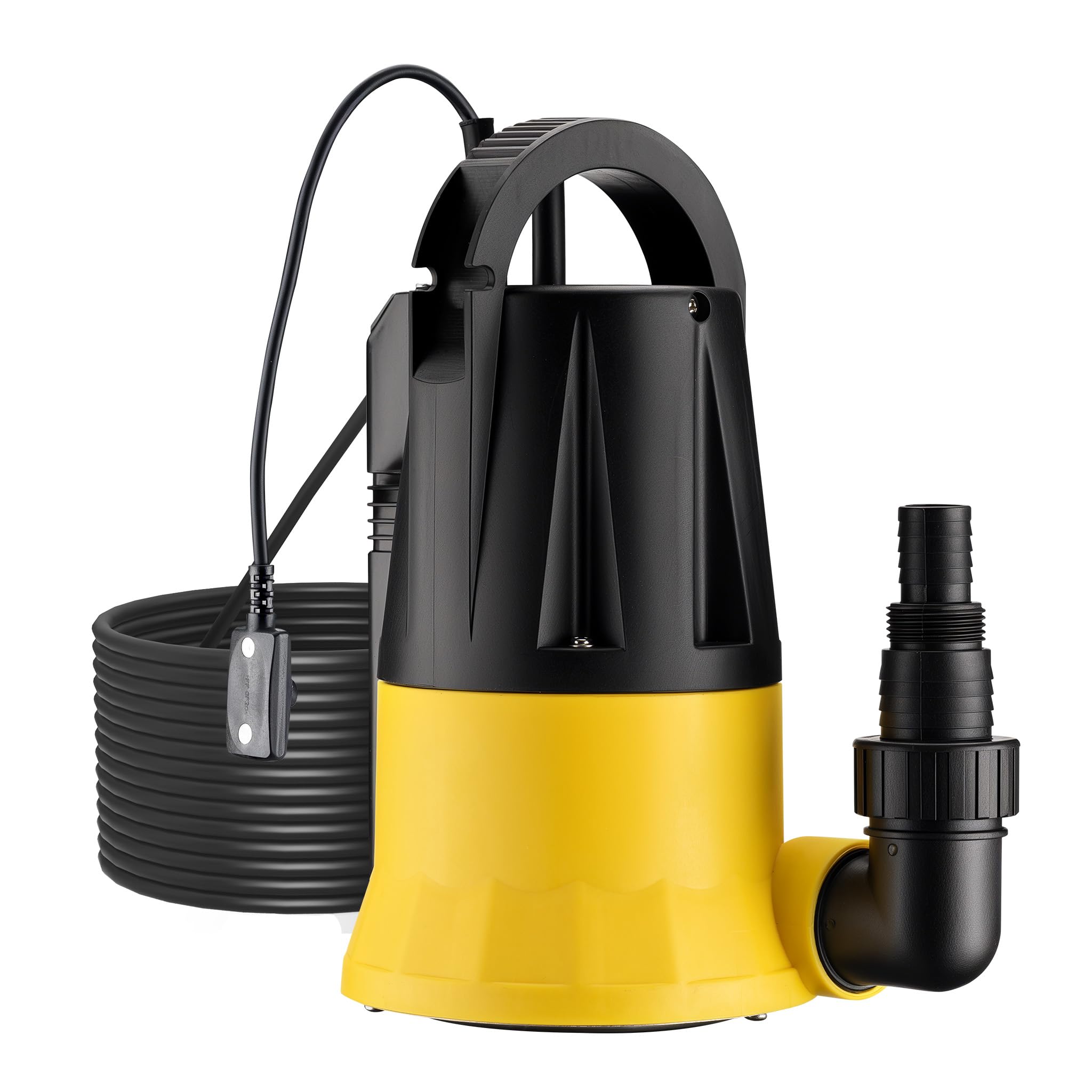 Wiltec Bomba de agua sumergible 400W con sensor, caudal 7300 l/h, 2 modos de uso, altura de descarga 7,5 m, PPO y acero inoxidable, ligera y anticorrosiva