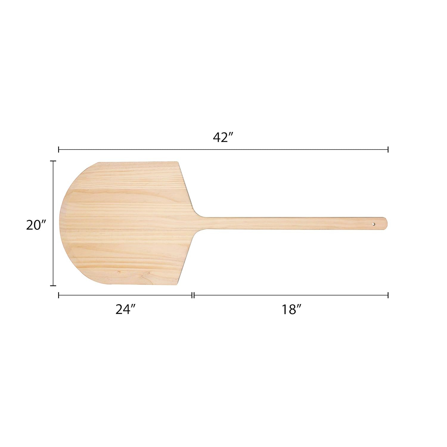 Thunder Group WDPP2042 Pizza Peel, 42" Long, 20" x 21" Wood Blade and Handle