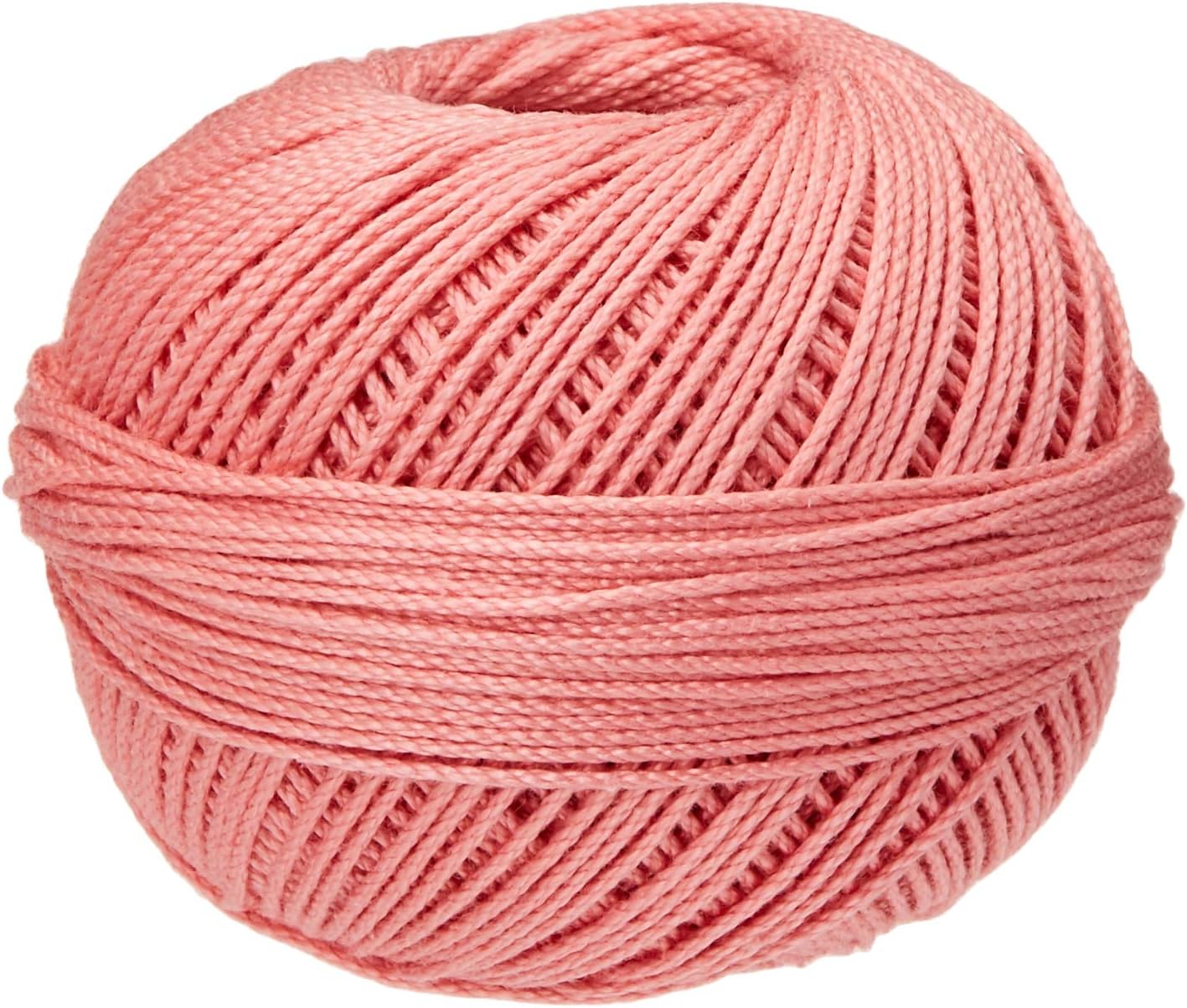 Handy Hands Lizbeth Egyptian Cotton Crochet Thread, Tatting Thread, and Knitting Thread Size 3 (50 Grams 120 Yards) – HH03608, Coral Pink Med