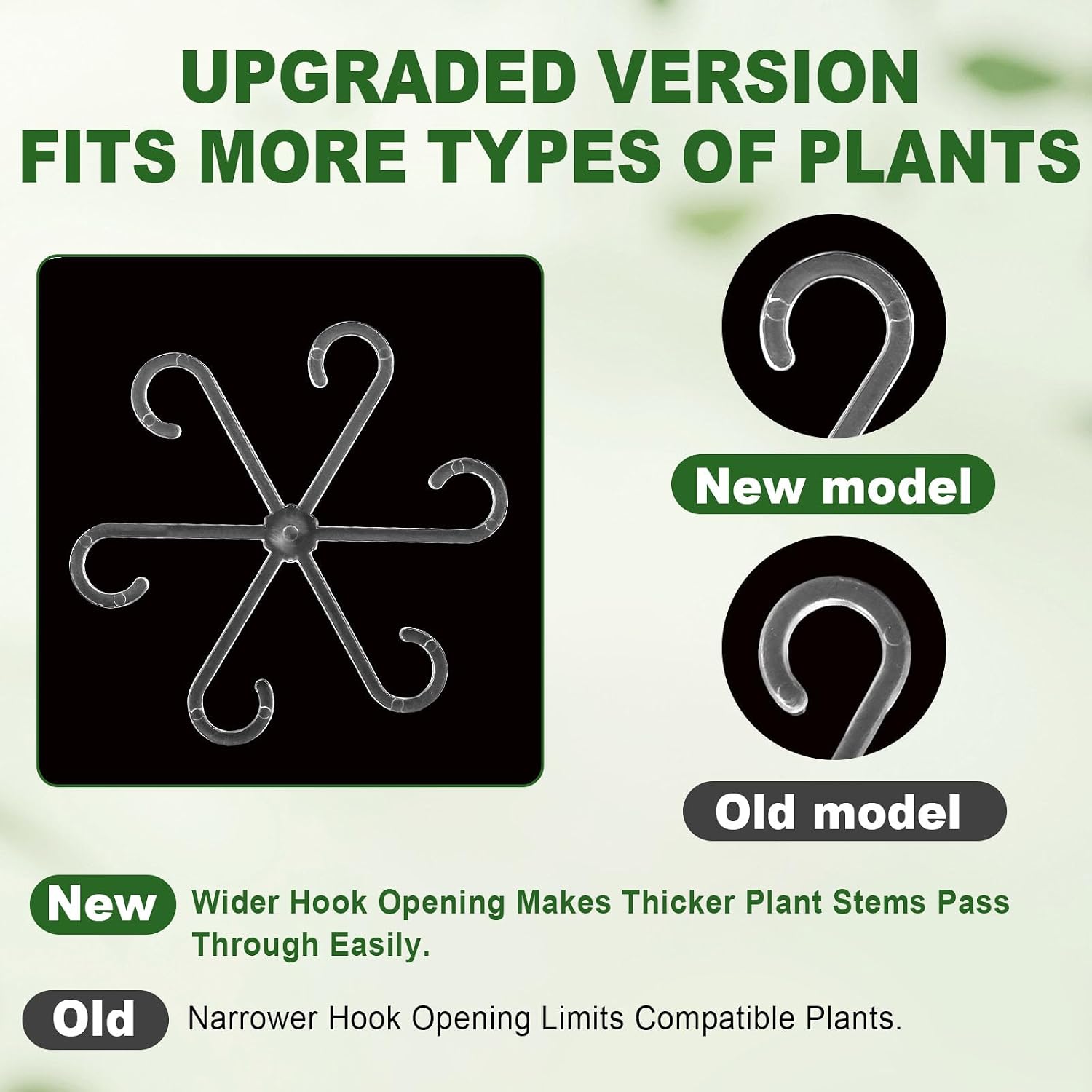 8pcs Upgraded Plant Stem Support, Transparent Plant Support for Indoor Plants, 4 Sizes Climbing Houseplant Stem Holders, Reusable Plant Stabilizer, Indoor Plants Accessories image 3