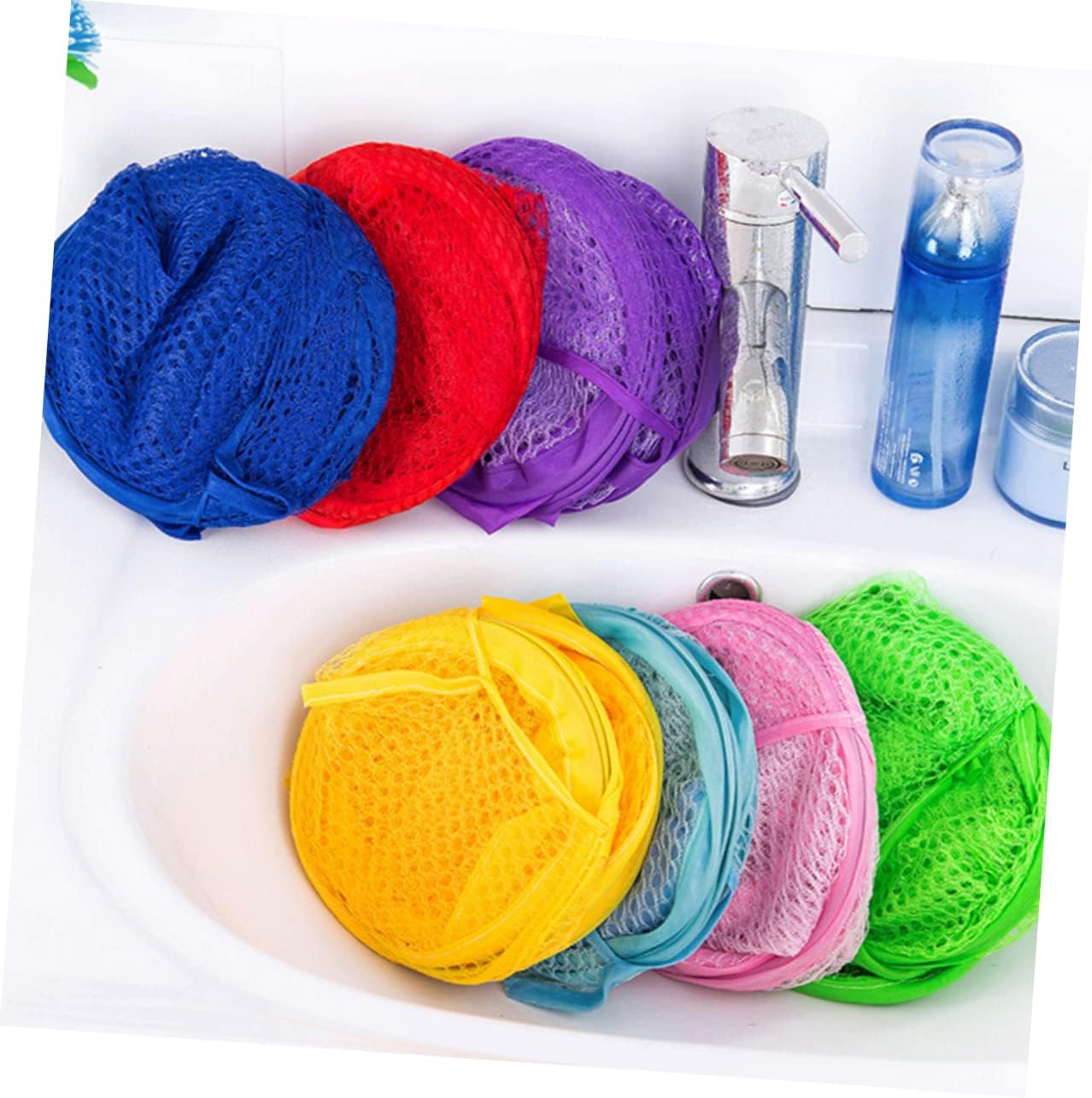Foldable Mesh Laundry Hamper with Two Handles and Side Pocket