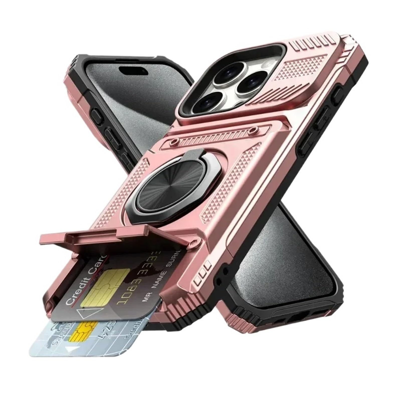 Coque magnétique iPhone 12 avec support anneau pour appels vidéo mains libres - 7