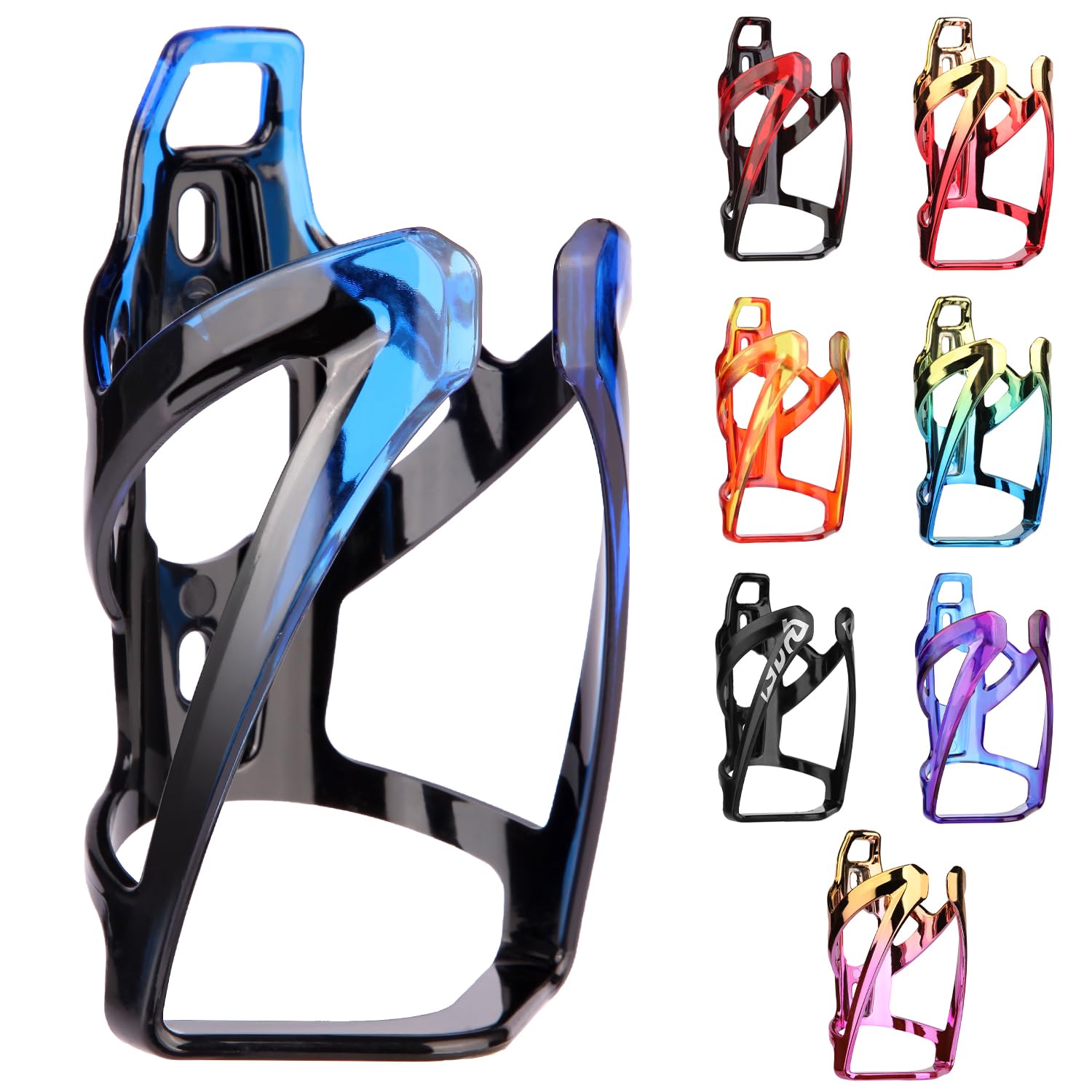 Binudum Bike Water Bottle Holder with Screws Lightweight Cycling Bicycle Water Bottle Holder for Road, Mountain Bike (Black Blue)