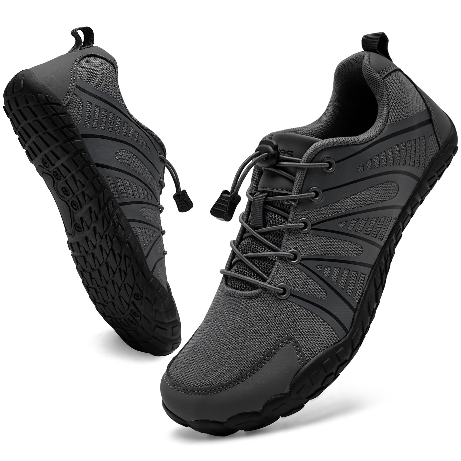 WateLves Barefoot Water Shoes Women Men Breathable Wide Width Toe Box Beach Walking Shoes Comfortable Slip On Minimalist Sneakers for Travel Hiking