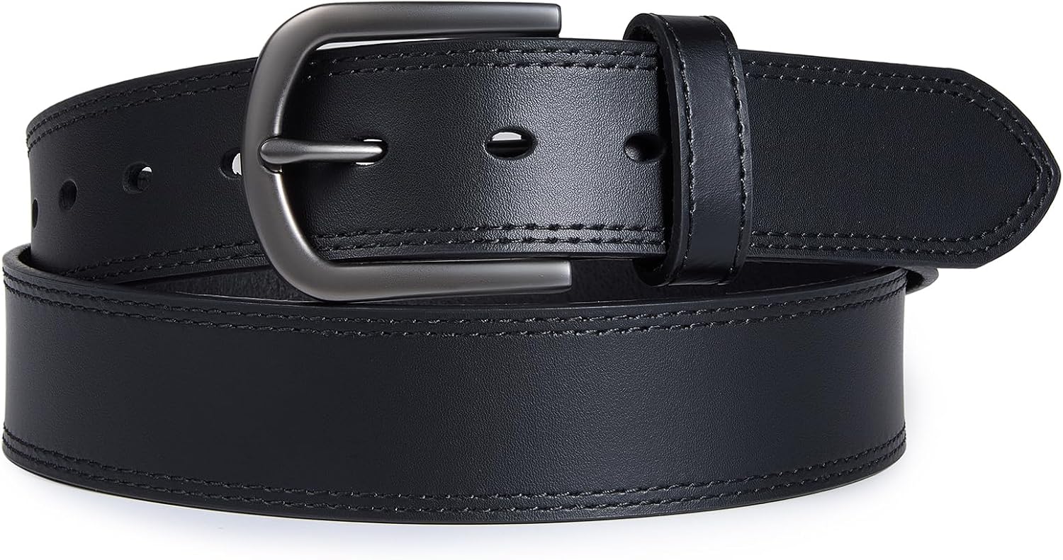 Men's Full Grain Leather Belt for Everyday Casual Jeans, 1.5" Handmade Men Leather Belts with Gift Box - Image 3