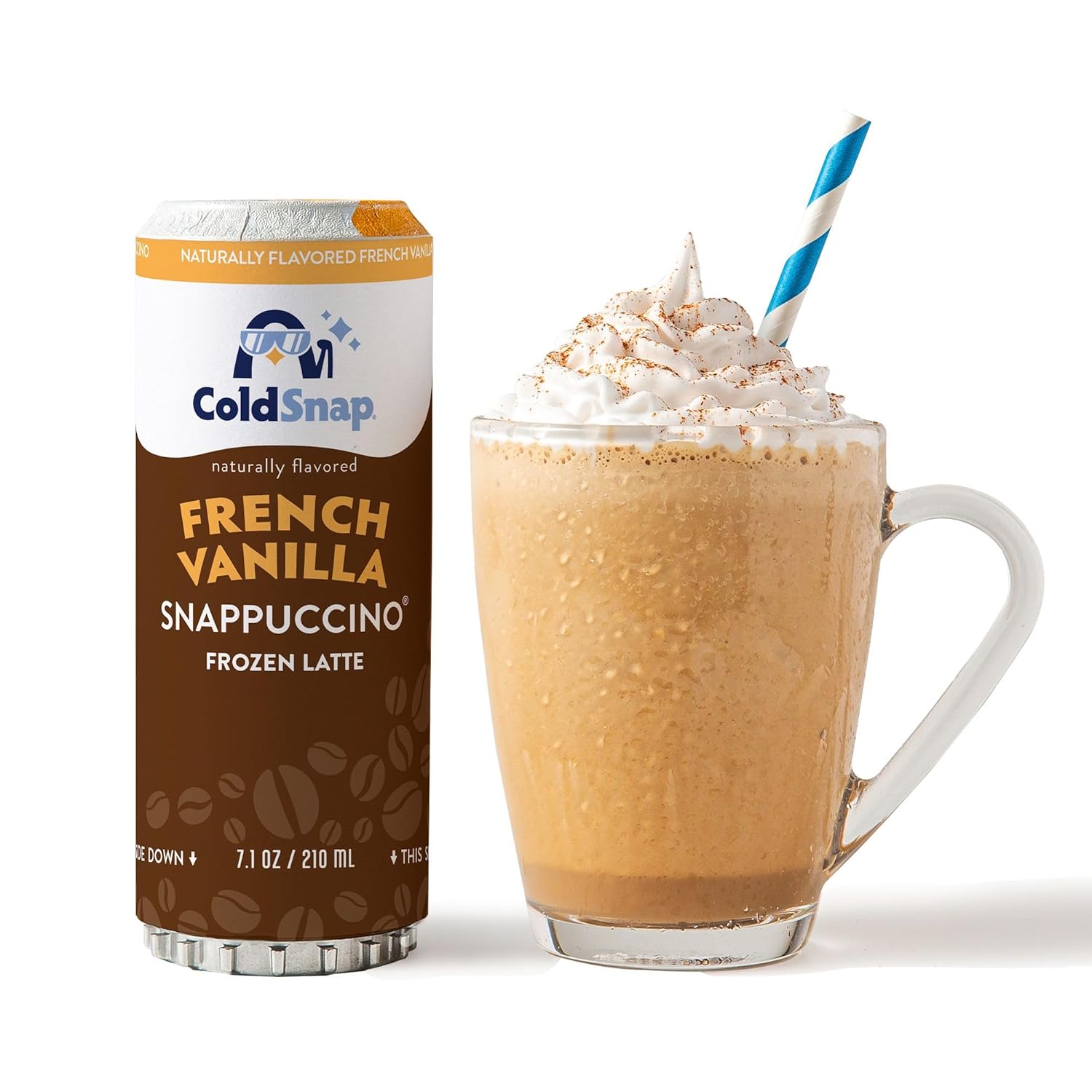 ColdSnap French Vanilla Snappuccino Frozen Latte Pods  Creamy, Coffee-Flavored Single-Serve Frozen Beverage Made in Minutes Rich Vanilla and Bold Coffee Blend, Cold Brew, No Prep  No Freezer Required  pack of 12 (COLDSNAP MACHINE REQUIRED)