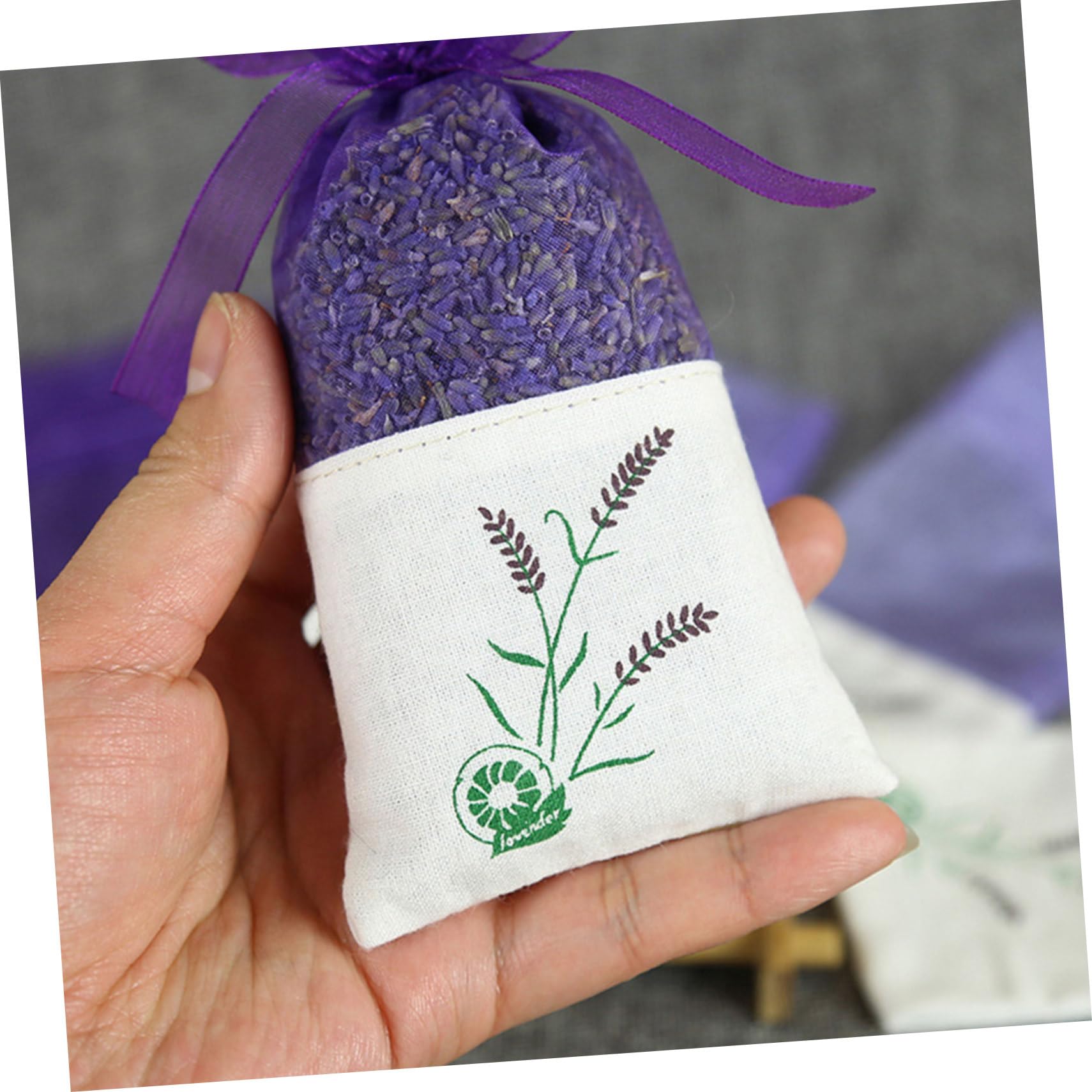 MAGICLULU 3 Set di Sacchetti di Organza di Cotone E Lavanda Bomboniere Sacchetti Profumati per Boccioli Sacchetti di Caramelle con Coulisse Pezzi*3
